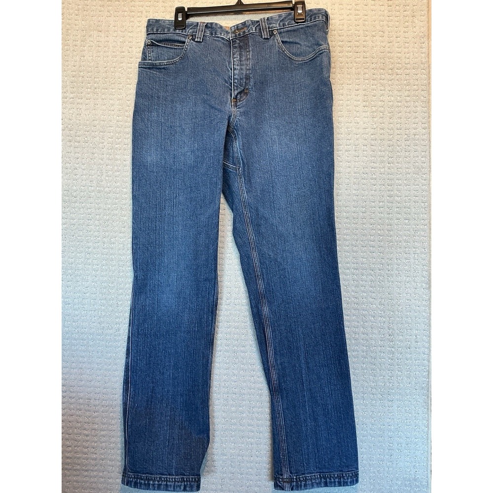 Duluth Trading Co Flex Ballroom Jeans 36x32 Work Wear Trim Fit Spandex